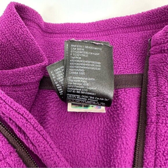 The North Face Women's Purple Athletic 1/4 Zip Fleece Activewear‎ Top Small/C38 - Picture 8 of 14